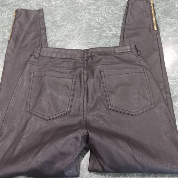 Buffalo David Bitton Women's Ankle Zip Mid Rise Skinny Faux Leather Pants 28 EUC - Picture 10 of 12